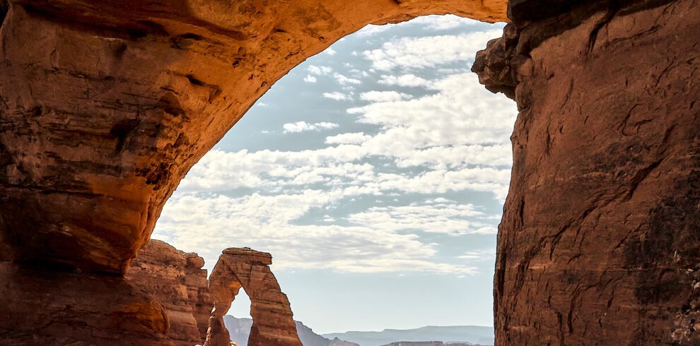 Beautiful scenery of the Delicate Arch in Arches National Park, Utah – USA